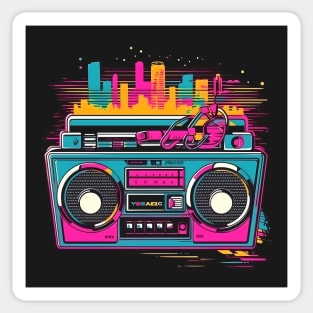 Ghetto Blaster Boom Box 80s Hip-Hop Stereo Sticker